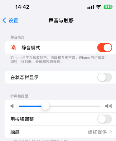 邦溪镇苹果15Pro维修网点分享iPhone15Pro系列机型中隐藏静音图标 